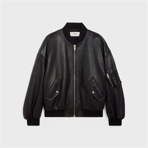 celine kids bomber|Celine 24Aw Lambskin Hooded Leather Bomber Stadium Jacket .